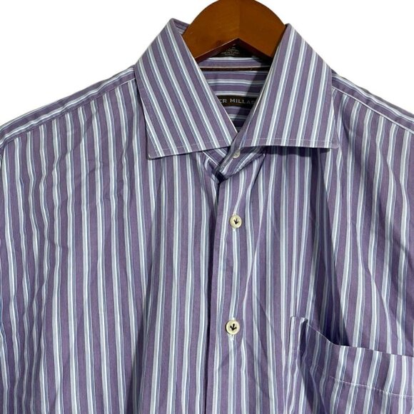Peter Millar Large Button Down Shirt Dress Career Long Sleeve Collared - Picture 2 of 5